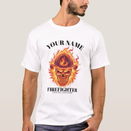 Anpassad brandman Phoenix Flame Skull Återfödelse T Shirt