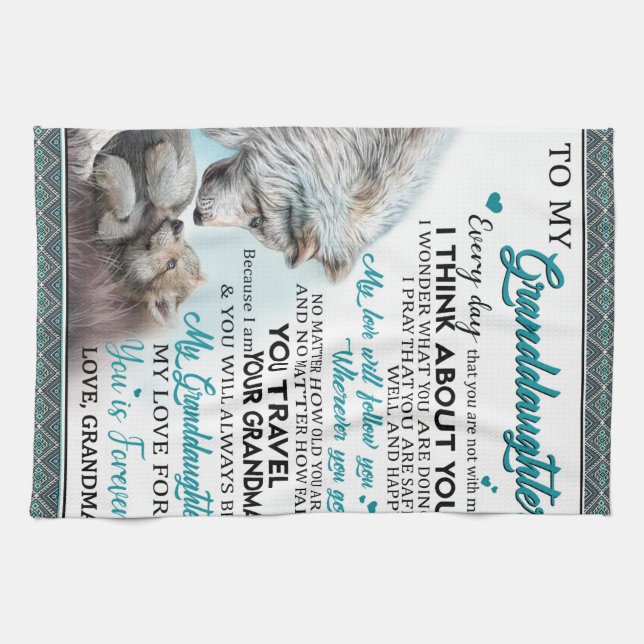 Anpassad Brev till min mordotter från mormor Kökshandduk (Horisontell)