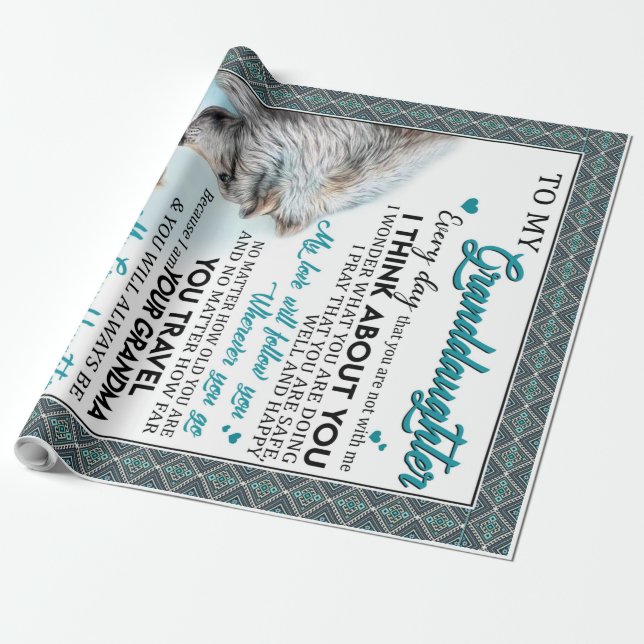 Anpassad Brev till min mordotter från mormor Presentpapper (Utrullad)