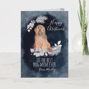 Anpassad Briard Shaggy Hund Mamma jul Helgkort