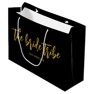 Anpassad Bride Tribe Guld Svart Bröllop