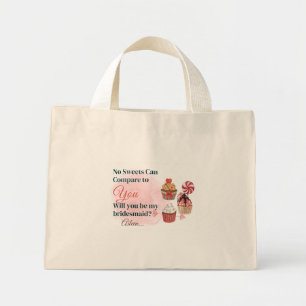 Anpassad Bridesmaid Frieri Gift Tote Bag Mini Tygkasse