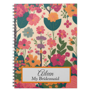 Anpassad Bridesmaid Gift Idea Anteckningsbok