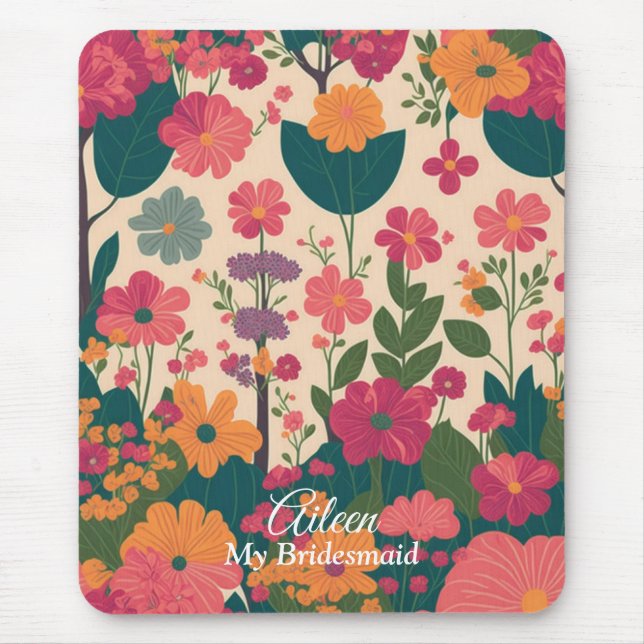 Anpassad Bridesmaid Gift Idea Musmatta (Framsidan)