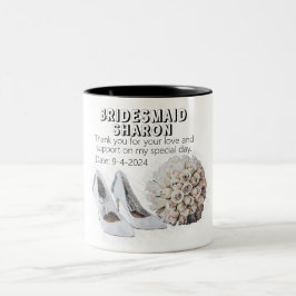Anpassad Bridesmaid Gift Två-Tonad Mugg