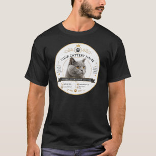 Anpassad Brittisk Korthår-katthus T Shirt