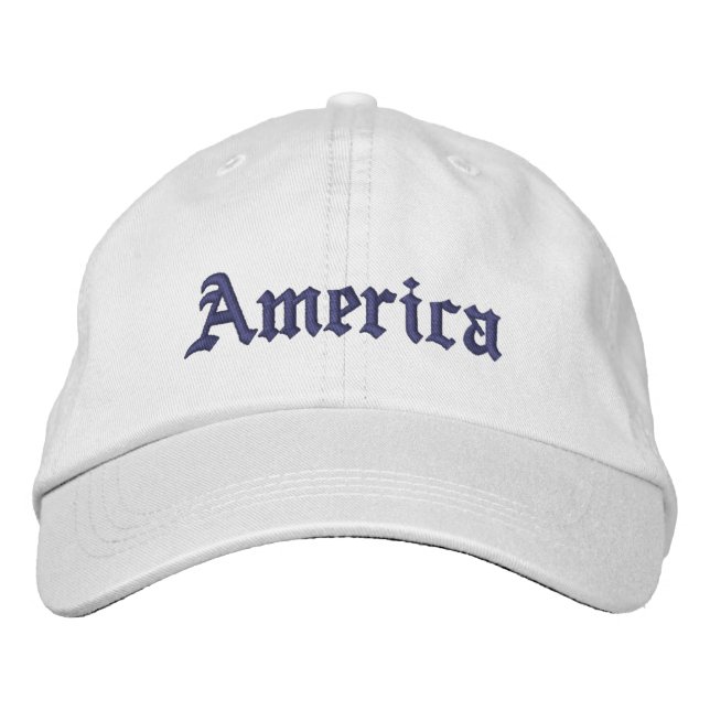 Anpassad broderad Amerika-monogram Land Keps (Framsida)