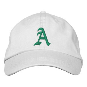 Anpassad broderad namnmonogram initial bokstav keps