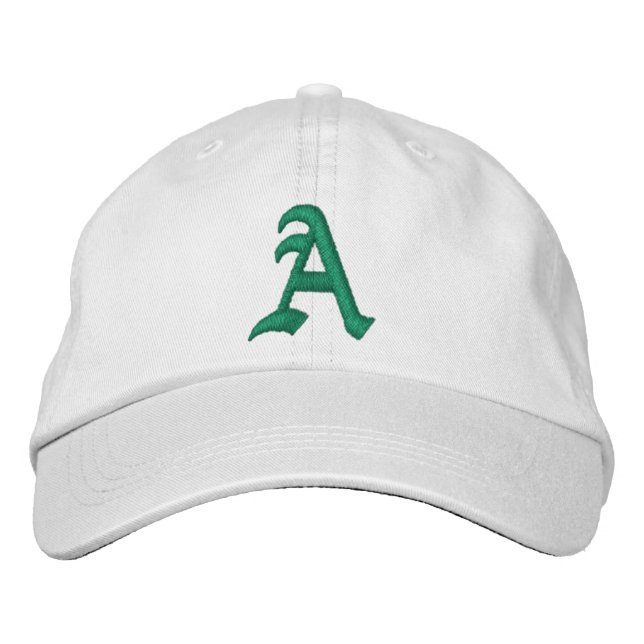 Anpassad broderad namnmonogram initial bokstav  keps (Framsida)