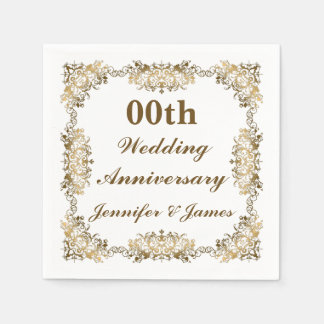 Anpassad Bröllop-årsdag Pappersservett