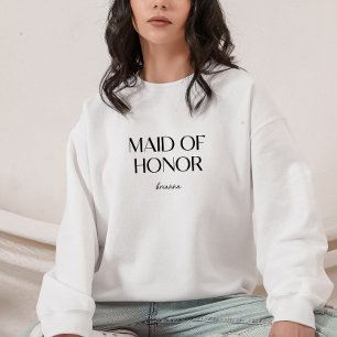 Anpassad Bröllop 'Maid of Honor' Sängkammarjungfru T Shirt