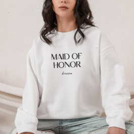 Anpassad Bröllop 'Maid of Honor' Sängvätare Bröllo T Shirt