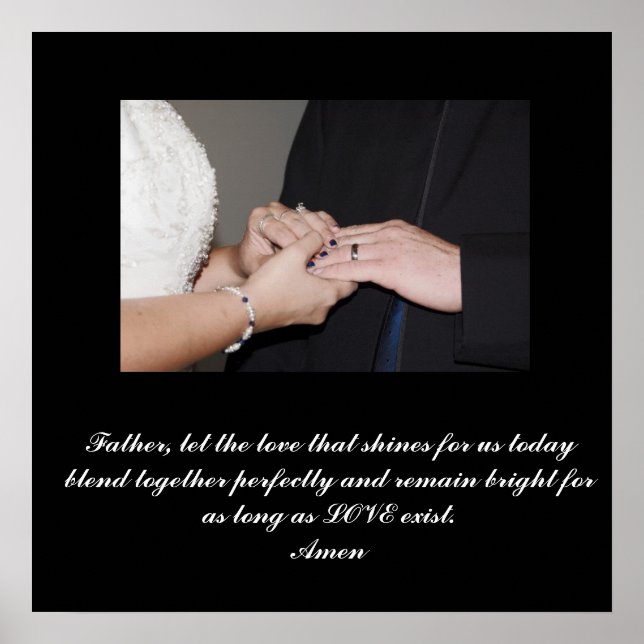 Anpassad Bröllop Poster (Framsidan)