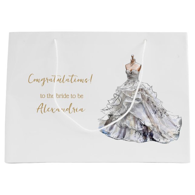 Anpassad bröllopsdusch brudklänning (Framsidan)