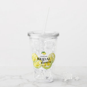 Anpassad bröllopsdusch Citron vattenfärg förmån Take Away Mugg