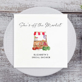 Anpassad bröllopsduschmanus 'Off the Market' Pappersservett