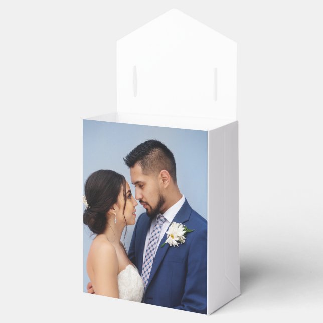 Anpassad bröllopsfoto för par presentaskar (Öppnad)