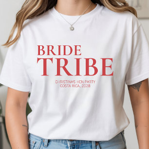 Anpassad bröllopskläd för brudens gäng för bruden t shirt
