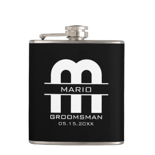 Anpassad Bröllopsman Best Man Bröllop Monogram Sva Fickplunta