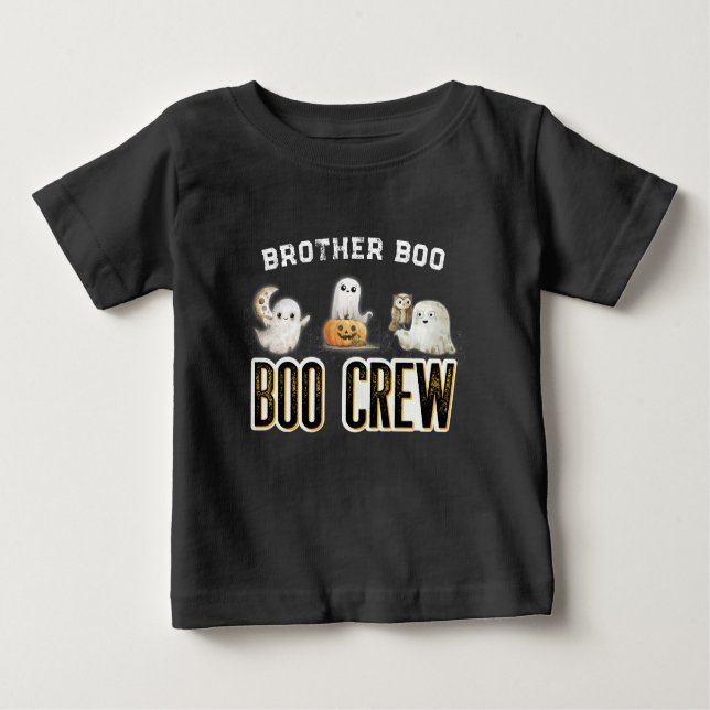 Anpassad Bror Boo Crew Halloween T Shirt (Framsida)