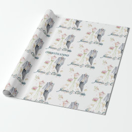 Anpassad brud & brudgum klänning presentpapper