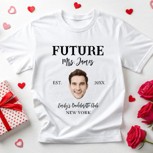 Anpassad Brudgum Ansikte Sällskapsklubb Brud Engag T Shirt