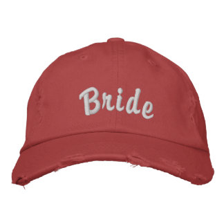 Anpassad brudhatt - Distressed broderad mössa Keps