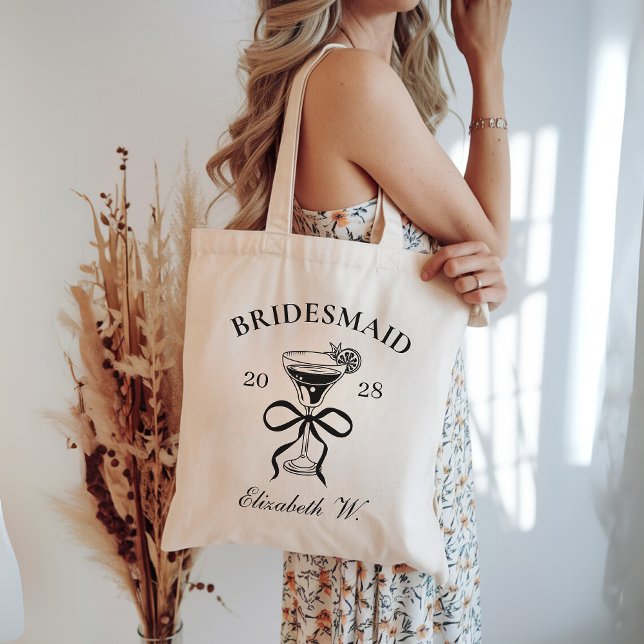 Anpassad brudtärna-handväskor Bröllopsfestpresent Tygkasse (personalized bridesmaid gift, bachelorette party tote, wedding favor bag, bridal shower tote bag,)