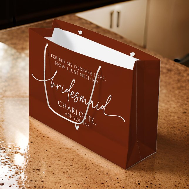 Anpassad brudtärnas festpåse – Bröllopspresent åt  (custom bridal shower favor, best bridesmaid gift, thoughtful bridal party gift, wedding squad bag)