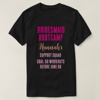 Anpassad Brudtjej Bootcamp T Shirt