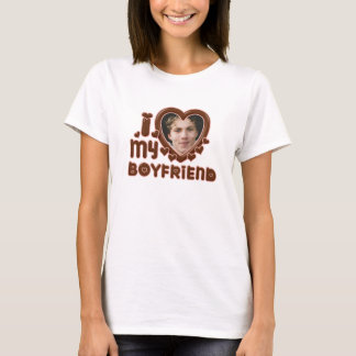 Anpassad Brun Foto Jag Älskar Min Pojkvän T Shirt