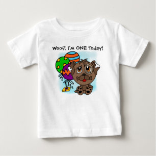 Anpassad brun marionett Hund Birthday T-shirt