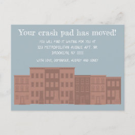 Anpassad brunsten flyttningskortsmeddelande meddelande vykort