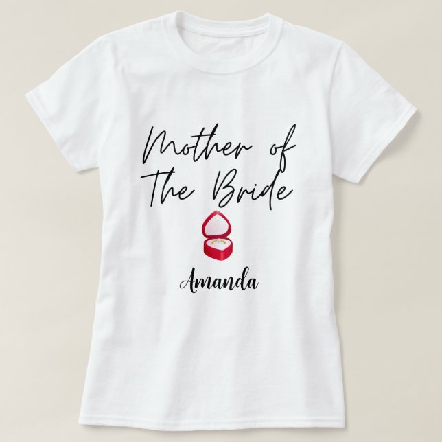 Anpassad Budens mamma Bachelorette Party T Shirt (Design framsida)