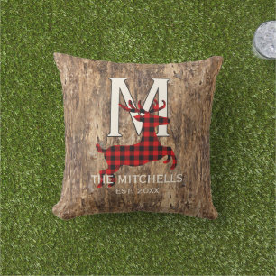 Anpassad Buffalo Lumberjack Plaid Rutmönster Kudde
