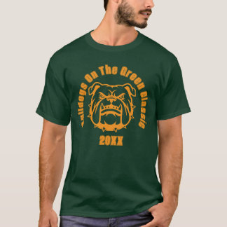 Anpassad Bulldog-maskot Golfturnering Boosterklubb T Shirt