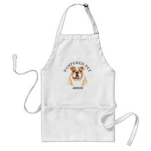 Anpassad bulldog Pet Groomer Apron Förkläde