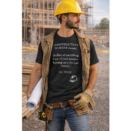 Anpassad Byggnadsarbetare Definition T-shirt Prese