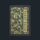 Anpassad Camo Wallet Camouflage Tri Fold Wallet<br><div class="desc">Anpassa den här kamouflagallen med ditt namn eller lägg till namn om vem du lägger in den här i. Gör en underbar personlig gåva som kommer att elak världen till alla som kärlek lever utomhus eller som vill vara i militärtjänst. Den här kameran kan vara personlig med ditt namn. Den...</div>