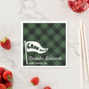 Anpassad Camp Bach Flanell Sällskapsresa Camp Flag Pappersservett