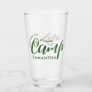 Anpassad Camp Bachelorette Party Modern Rustic Glaskopp