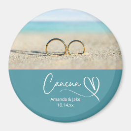 Anpassad Cancun-destination Strandbröllop Magnet