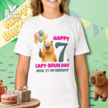 Anpassad Capybara GLAD CAPYBRUH DAG 7-års födelsed