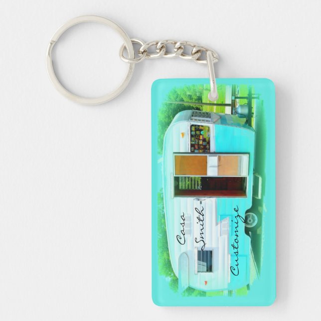 Anpassad caravan camper casa-nyckelkedja (Framsidan)