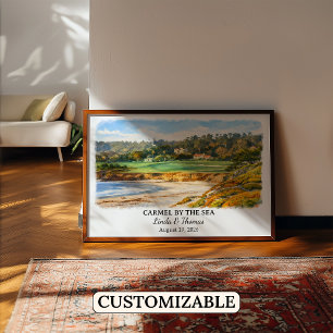 Anpassad Carmel By The Sea Väggkonst, Kalifornien Poster