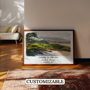 Anpassad Carmel By The Sea Väggkonst, Kalifornien Poster