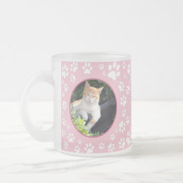 Anpassad Cat Memorial Mugg Tass avtryck Rosa