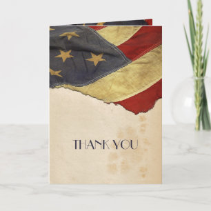 Anpassad Cathy - Patriotisk Vintage Flagga Tack Kort
