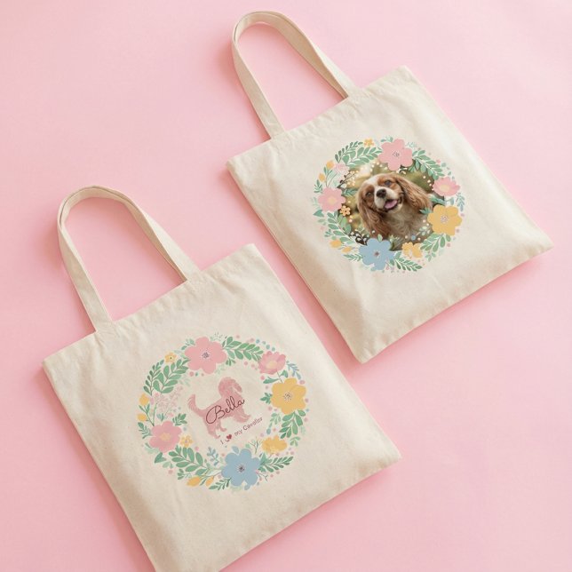 Anpassad Cavalier King Charles Spaniel   Pastell R Tygkasse (Skapare uppladdad)
