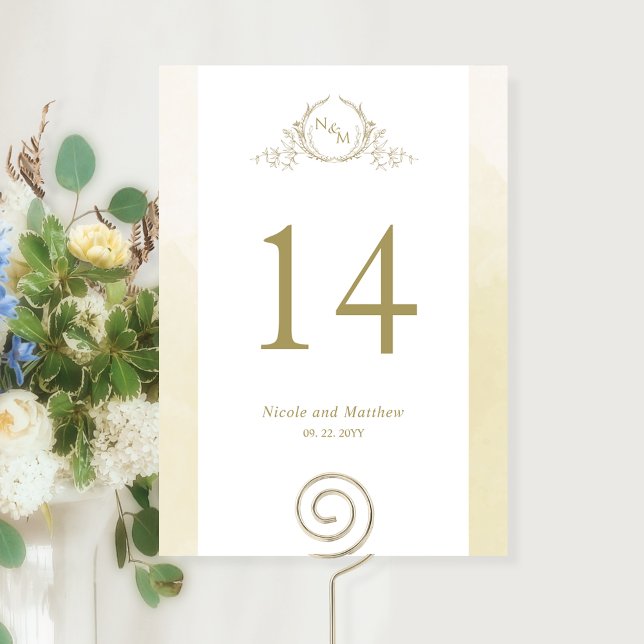 Anpassad, Chic Champagne Monogram Bröllop (Skapare uppladdad)